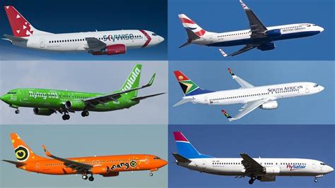 different types of airlines in south africa